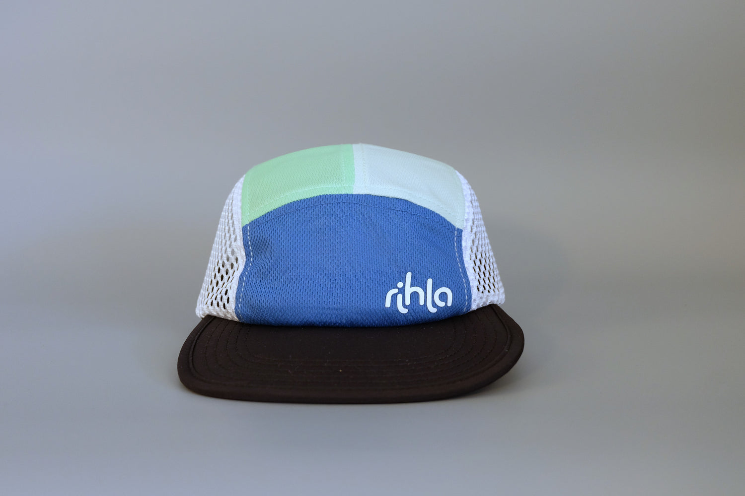 rihla ocean blue running cap - front of cap