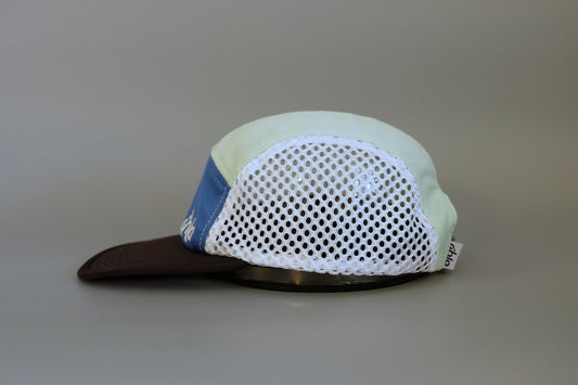 rihla ocean blue running cap - side of cap