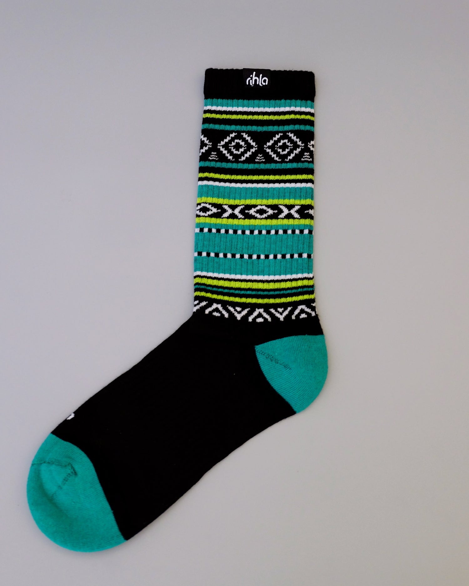 Rihla running socks - lime green sadu